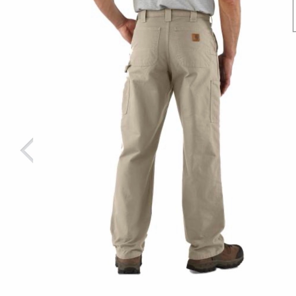 New Carhartt Men's Tan Cargo Pants 36 x 34 loose fit utility work pants